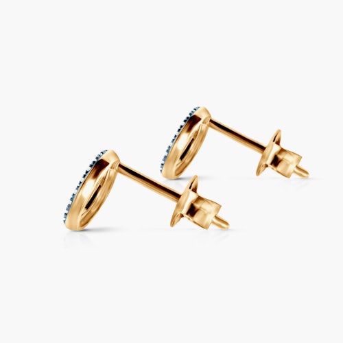 Kolczyki koła Savicki: złote, diamenty